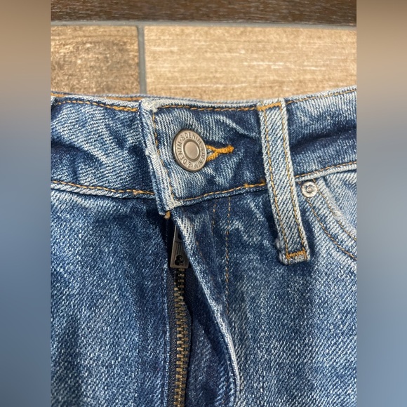 🩵H&M Distressed Medium Wash Denim Midi Skirt Women’s Size 0 NWT🩵 - Picture 7 of 11